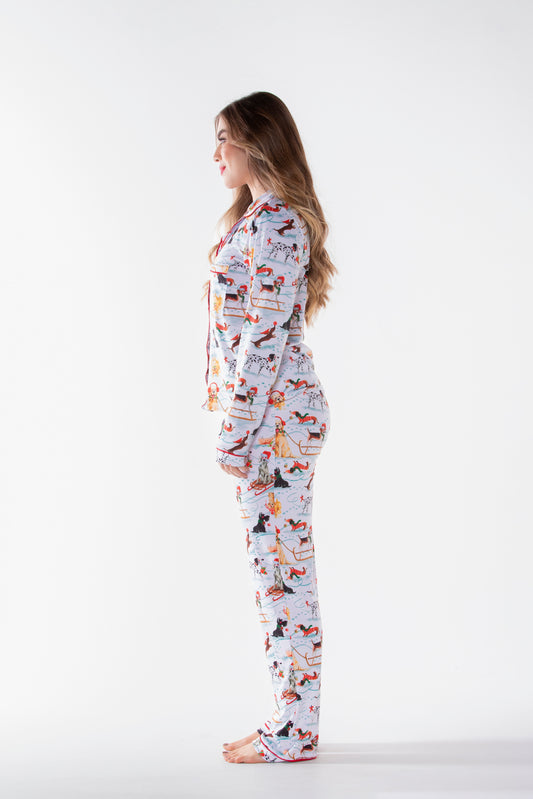 Pantalón Vega Clásico Manga Larga Trineos Perritos