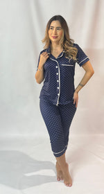 Pijama Capri con Blusa Botones