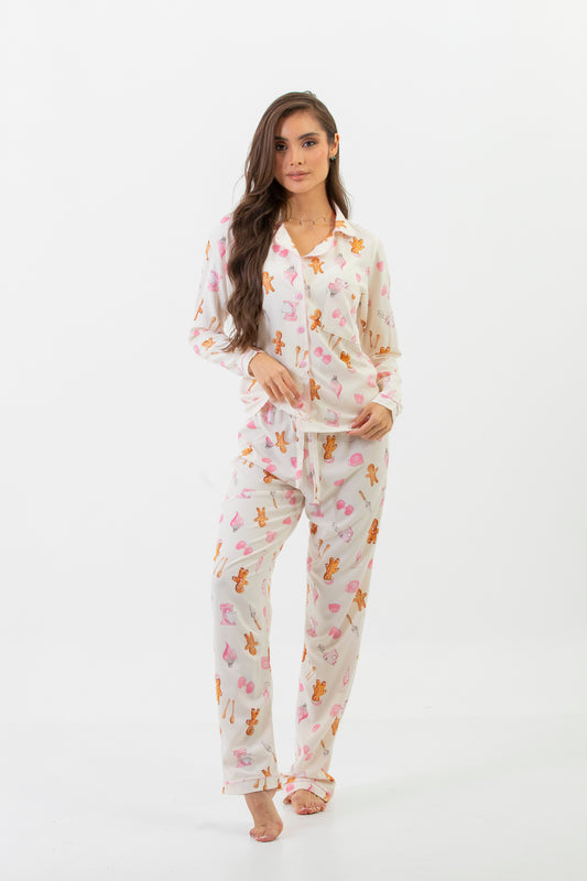 Pijama Pantalón Viena Clasico Manga Llarga Cookies