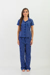 Pijama Pantalón Viena Clásico Manga Corta Rayas