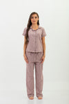 Pijama Pantalón Viena Clásico Manga Corta Rayas
