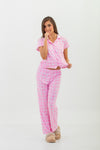 pantalon cuadros y estrellas manga corta