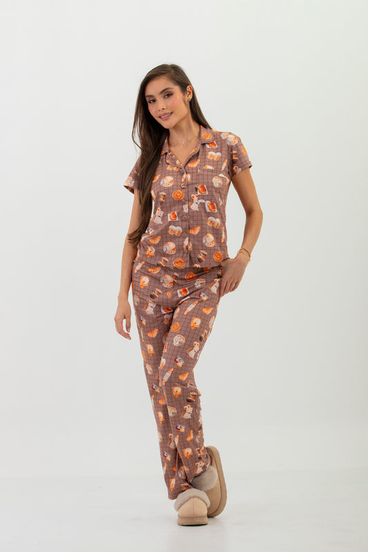 pantalon brunch manga corta